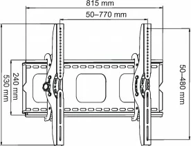 Mbajtës muri për TV ART RAMART AR-08, 32-100", metal, i zi