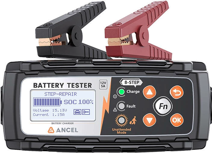 Testues dhe karikues baterie Ancel BT521 2-në-1, për makina, IP65