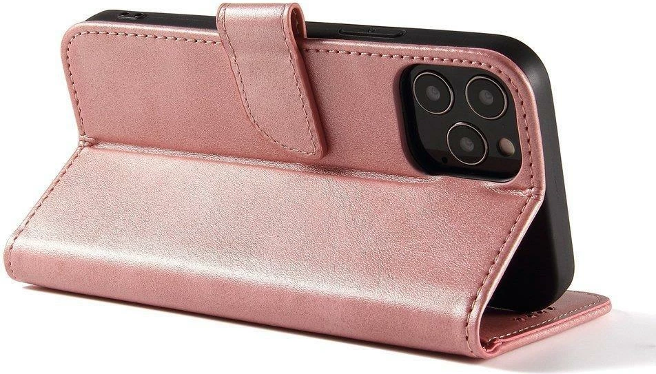 Mbështjellës Hurtel Magnet Case me kapak dhe mbajtëse, për Xiaomi Redmi Note 11 Pro+ 5G / 11 Pro 5G / Mi 11i HyperCharge / Poco X4 NFC 5G, Rozë