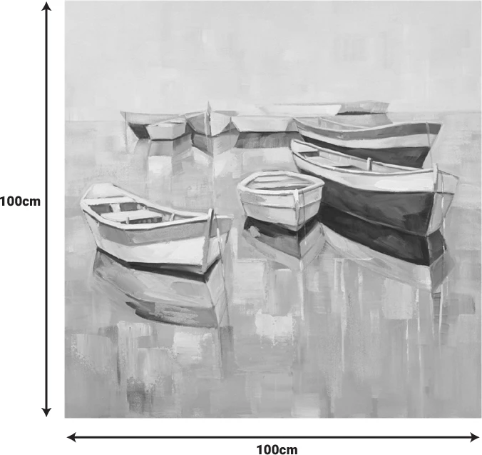 Pikturë kanavacë Boatty, shumëngjyrëshe, 100x3x100cm