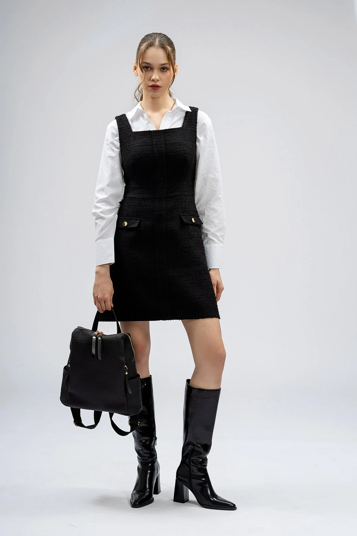 Çantë shpine Lucky Bees, 359 v3, e zezë