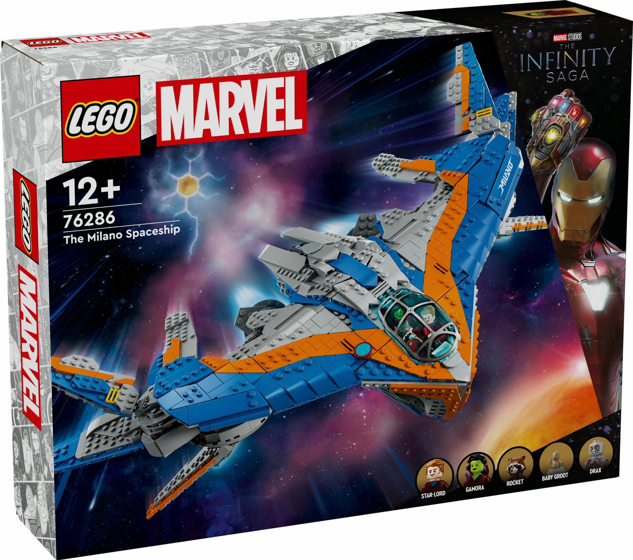 Set ndërtimi LEGO Marvel 76286 Guardians of the Galaxy Die Milano, shumëngjyrësh