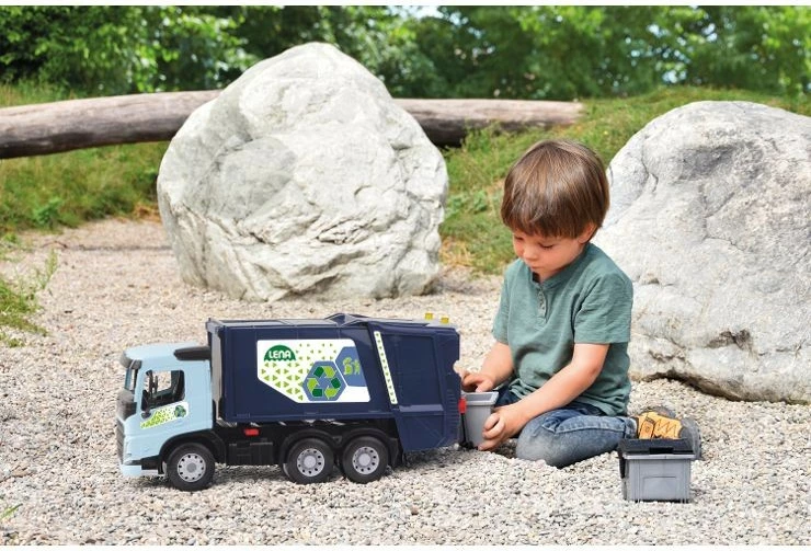 Kamion lodër Lena Worxx Volvo FMX, plastikë, 52 cm, azur/blu e errët