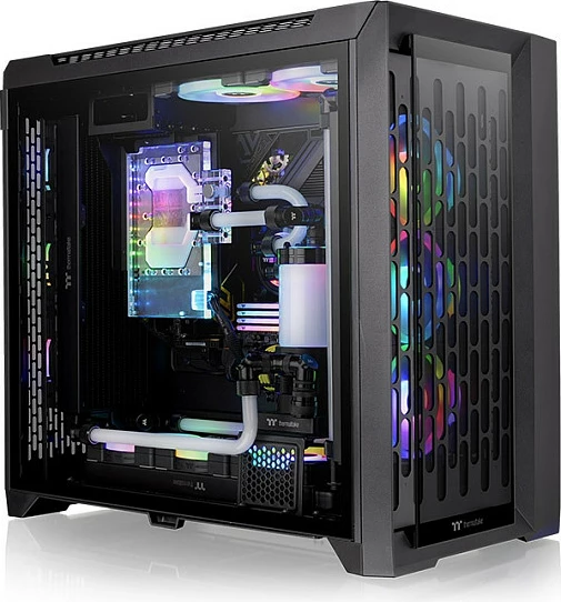 Kasë Thermaltake CTE C750 TG ARGB, midi tower, xham i temperuar, e zezë