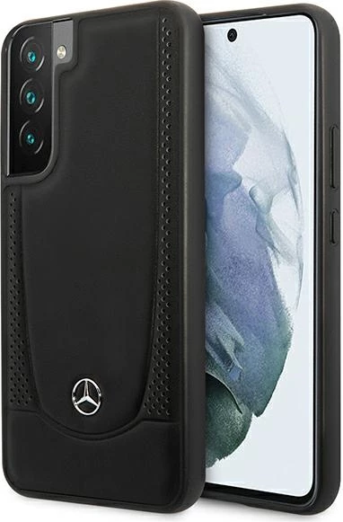 Mbështjellës Mercedes MEHCS22MARMBK për Samsung Galaxy S22+, lëkurë, i zi