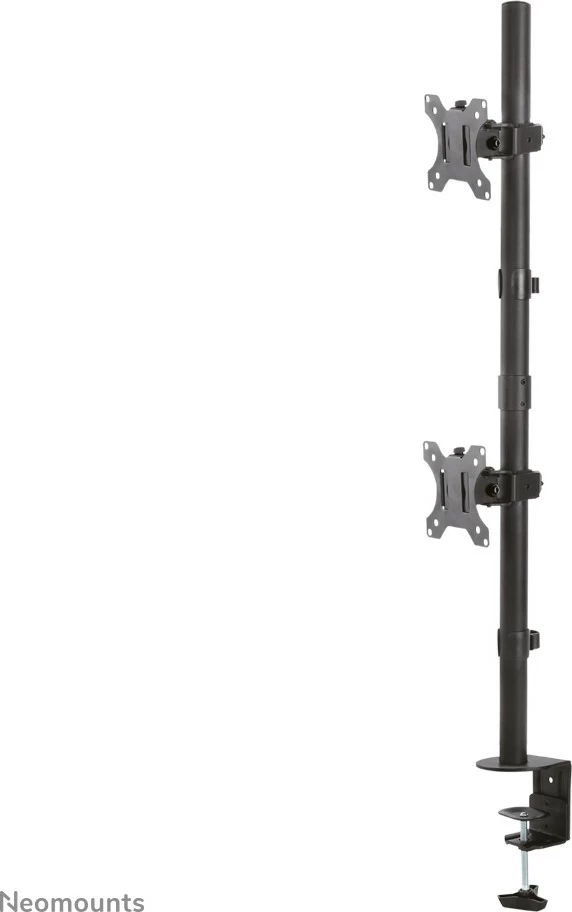 Krah monitori Newstar Neomounts FPMA-D550DVBLACK, për 2 ekrane, montim vertikal, rregullim lartësie, ngjyrë e zezë