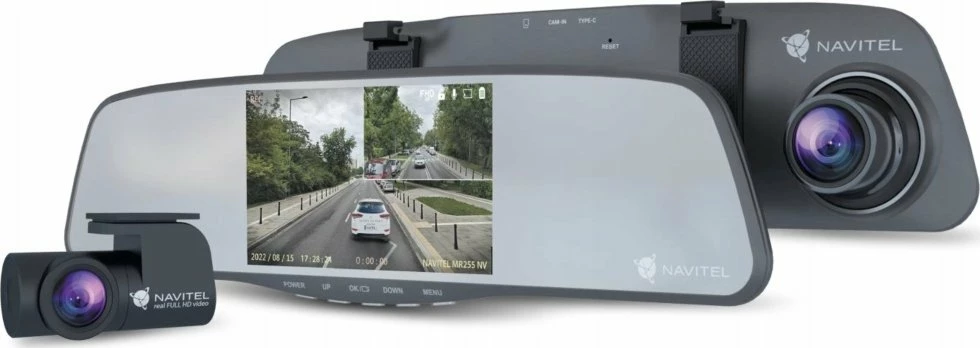 Kamerë regjistrimi për veturë Navitel MR255 NV, Full HD, 5\" IPS, kënd 160°, mbështetje microSD 256GB, set me kamerë të pasme