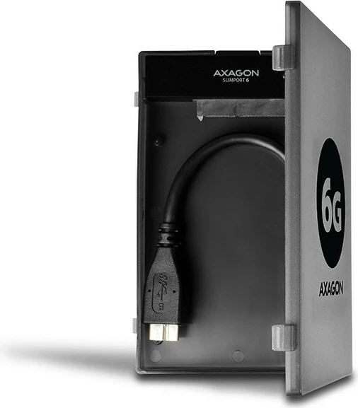 Kasë AXAGON ADSA-1S6 me adapter USB 3.0 - SATA 6G për SSD/HDD 2.5" me kuti mbrojtëse