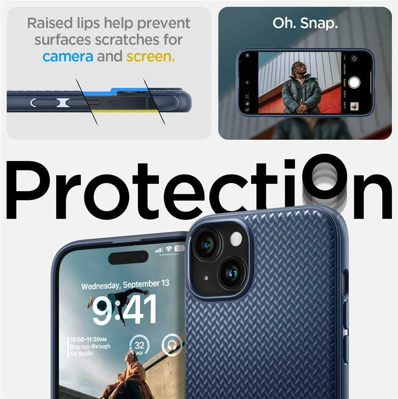 Mbështjellës Spigen Mag Armor me MagSafe për iPhone 15 Plus, Blu