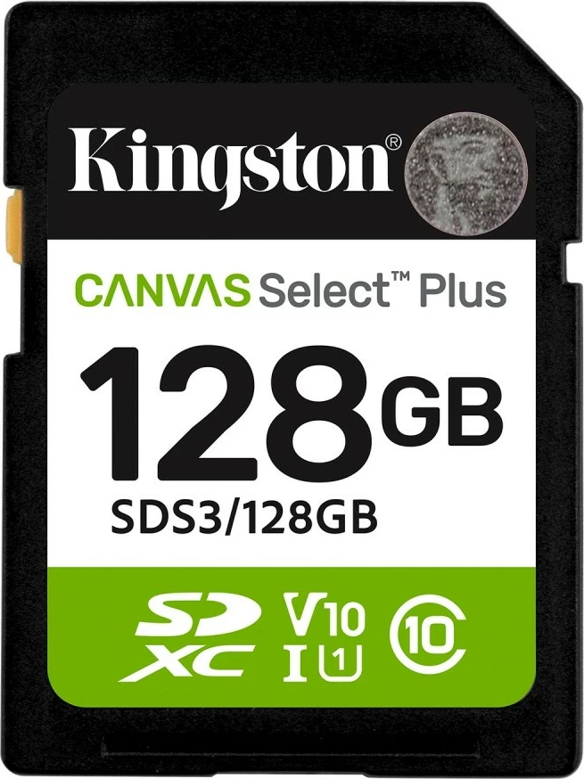 Kartë memorie Kingston Canvas Select Plus Gen3 128GB SDXC, 150MB/s