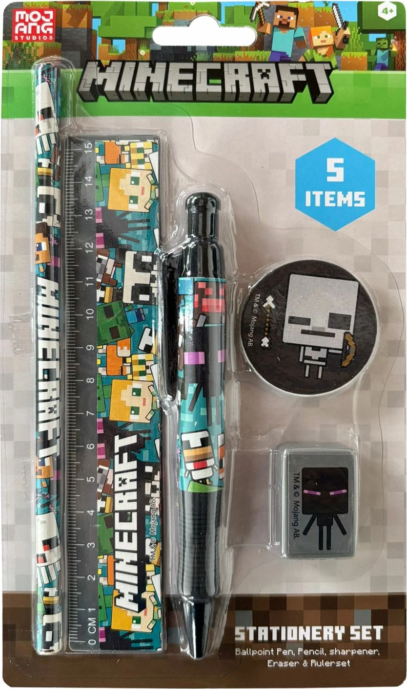 Set shkollor Pyramid Minecraft Chibi Skeleton Essential, 5 copë