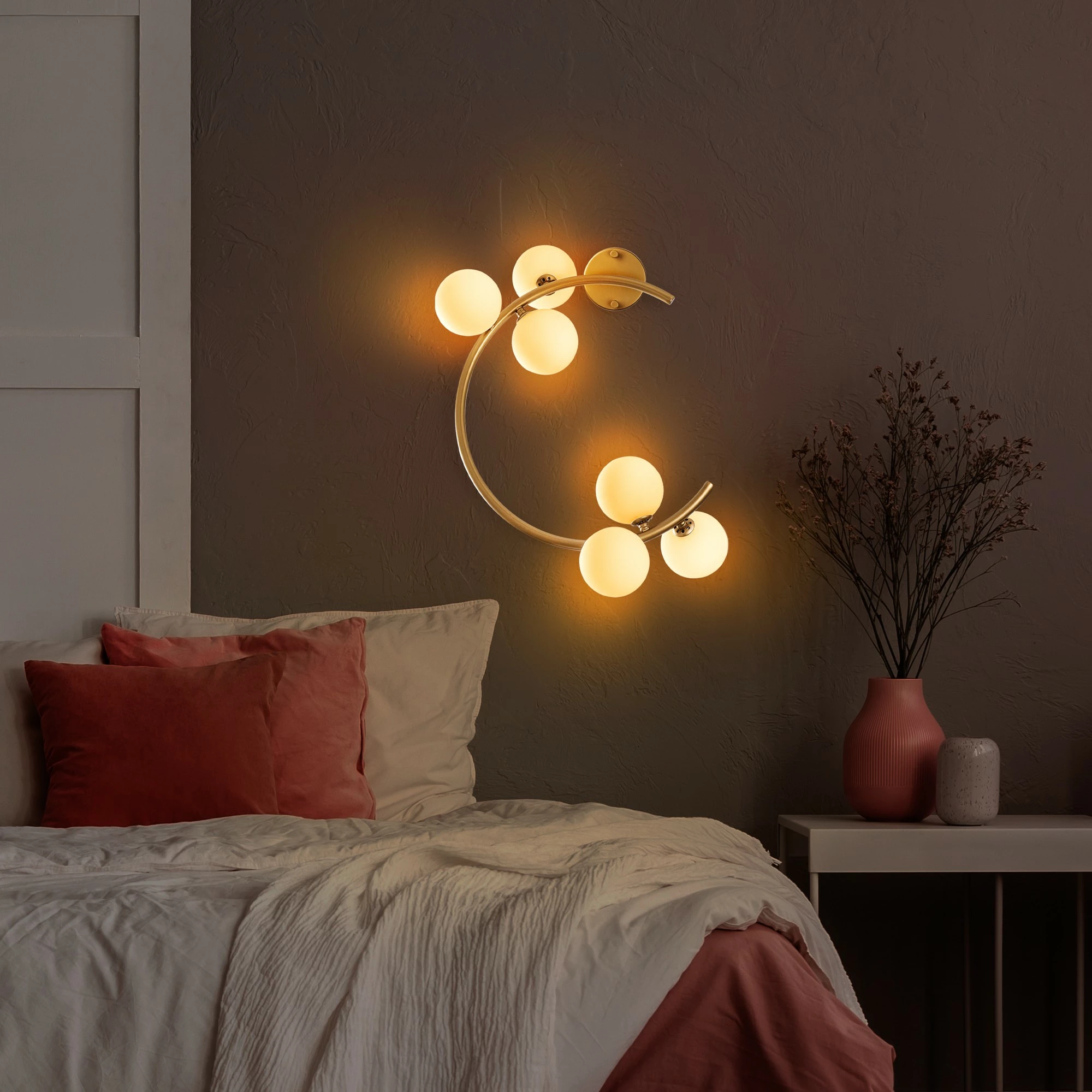 Llambë muri Opviq, ngjyrë ari, Luminar - 14131