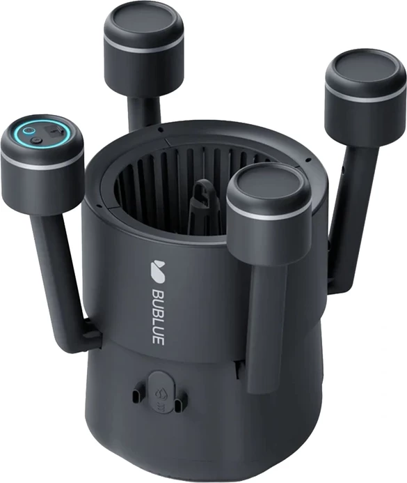 Robot pastrues pishine Bublue F10, deri 50 m², 180 min, kosh filtri 5 L, kontroll me aplikacion, gri e errët, set me aksesorë