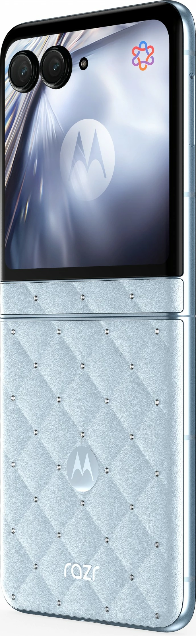 Celular Motorola razr60 + kufje Buds Loop, Swarovski Edition, blu