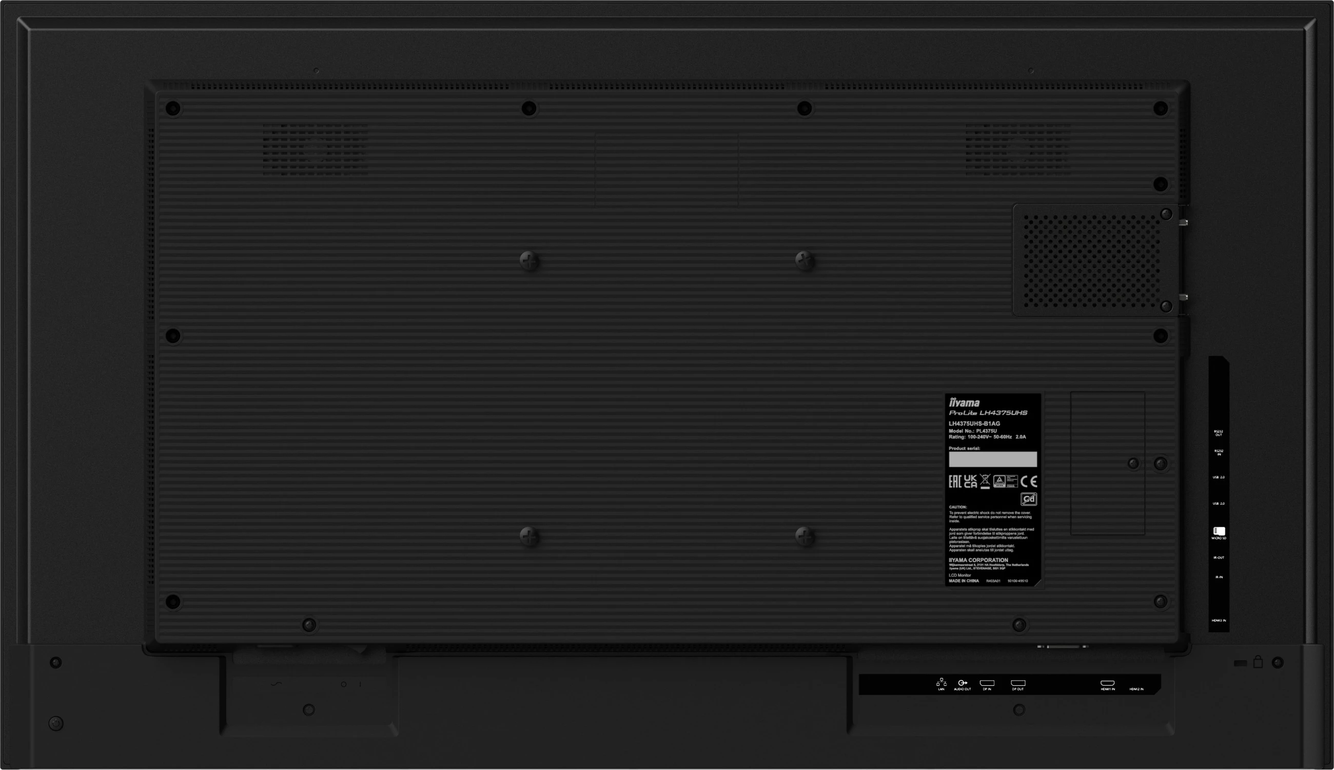 Panel digjital iiyama LH5075UHS-B1AG, 49.5", 4K UHD, Wi-Fi