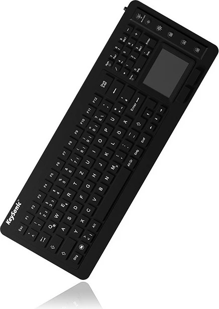 Tastierë mekanike KeySonic KSK-6231INEL, full-size, QWERTZ, me touchpad, me drita blu, e zezë