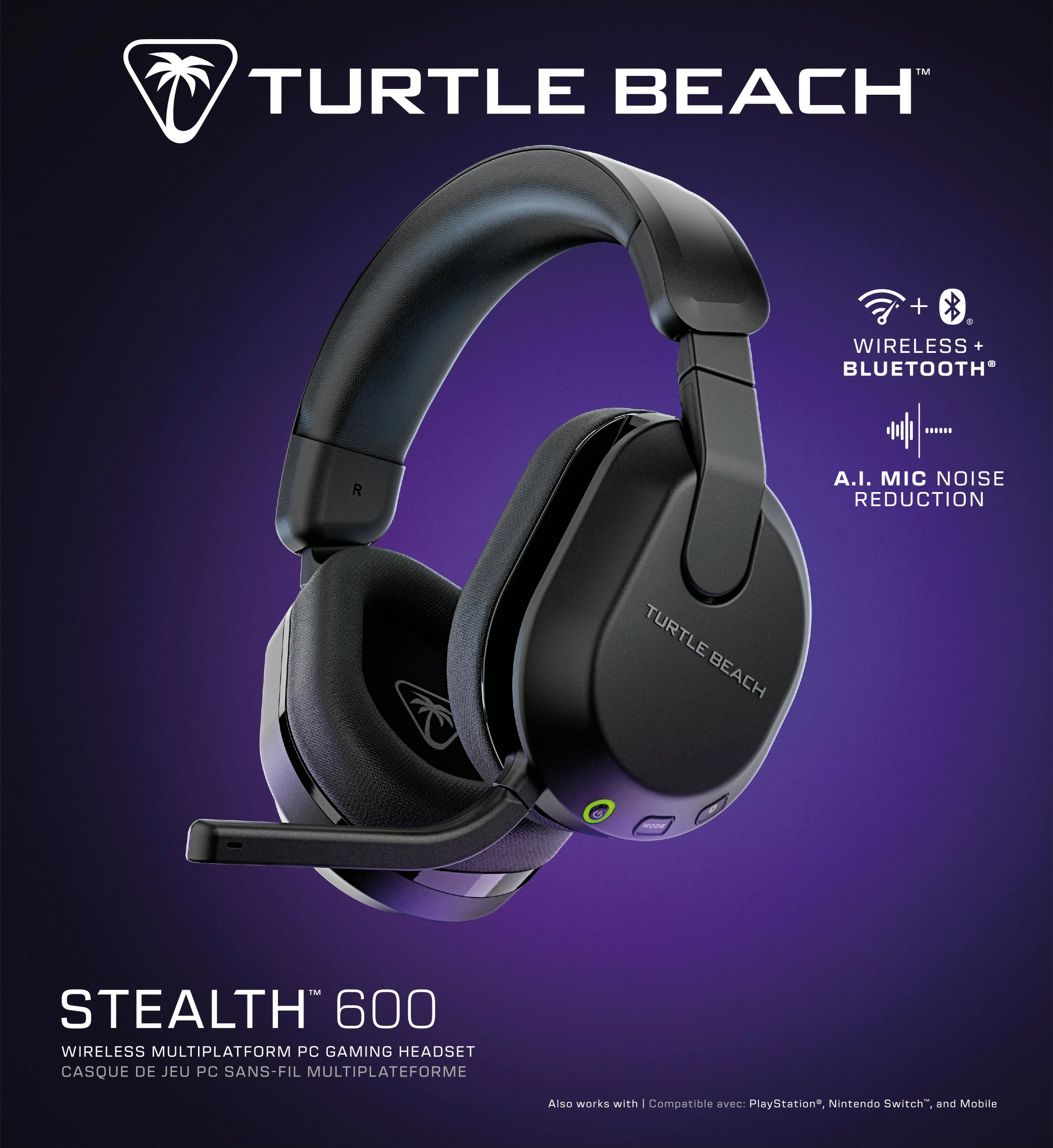 Kufje Turtle Beach Stealth 600 Gen 3, Wireless, Gaming, 20 - 20000 Hz, E zezë