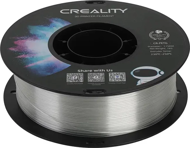Filament 3D, Creality, CR-PETG 3301030037, 1.75 mm 1 kg PETG, transparent