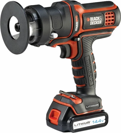 Aksesor frezë për mjet multifunksional Black&Decker MTRT8, kompatibil me MT143K/MT350K, 1/4\" (6.35 mm), e zezë, me çelës dhe freza
