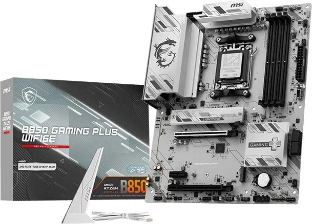 Pllakë amë MSI B850 GAMING PLUS WIFI6E, Socket AM5, ATX, Wi-Fi 6E, e zezë