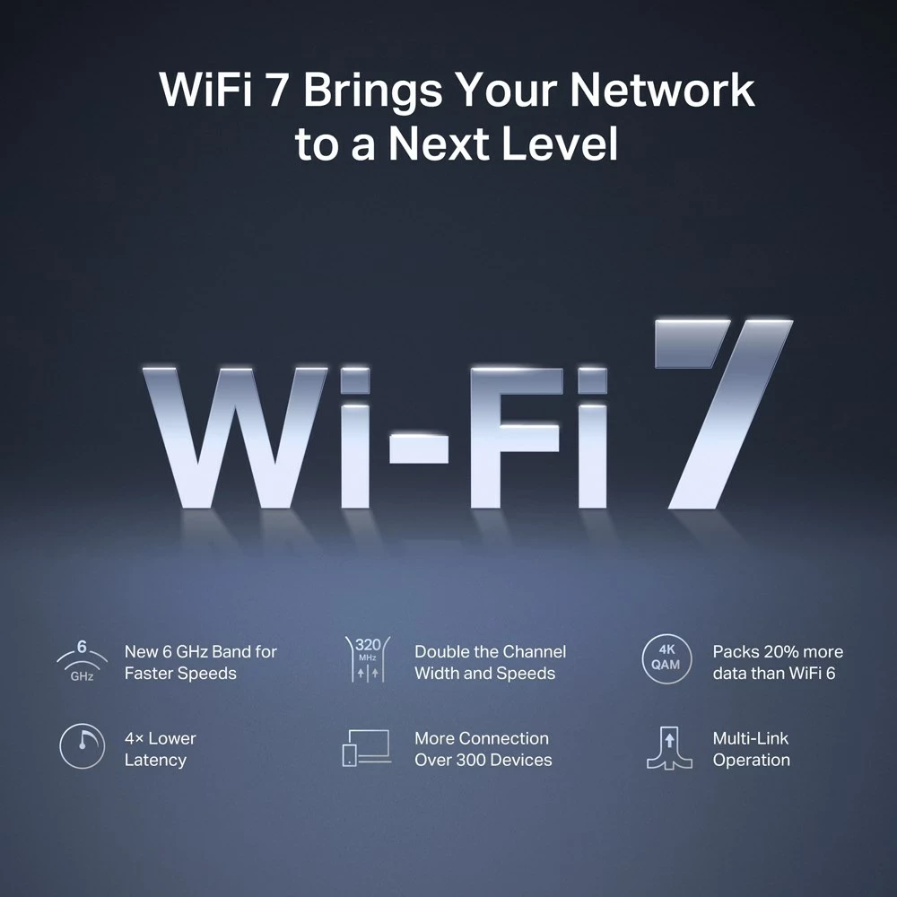 Router Mercusys BE9300 Tri-Band Wi-Fi 7, i zi