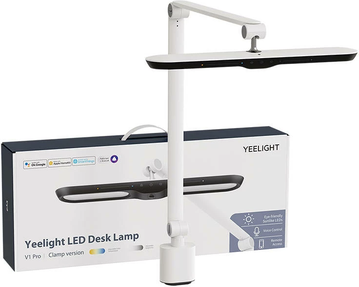 Llambë tavoline Yeelight V1 Pro me LED, me kapëse, e bardhë