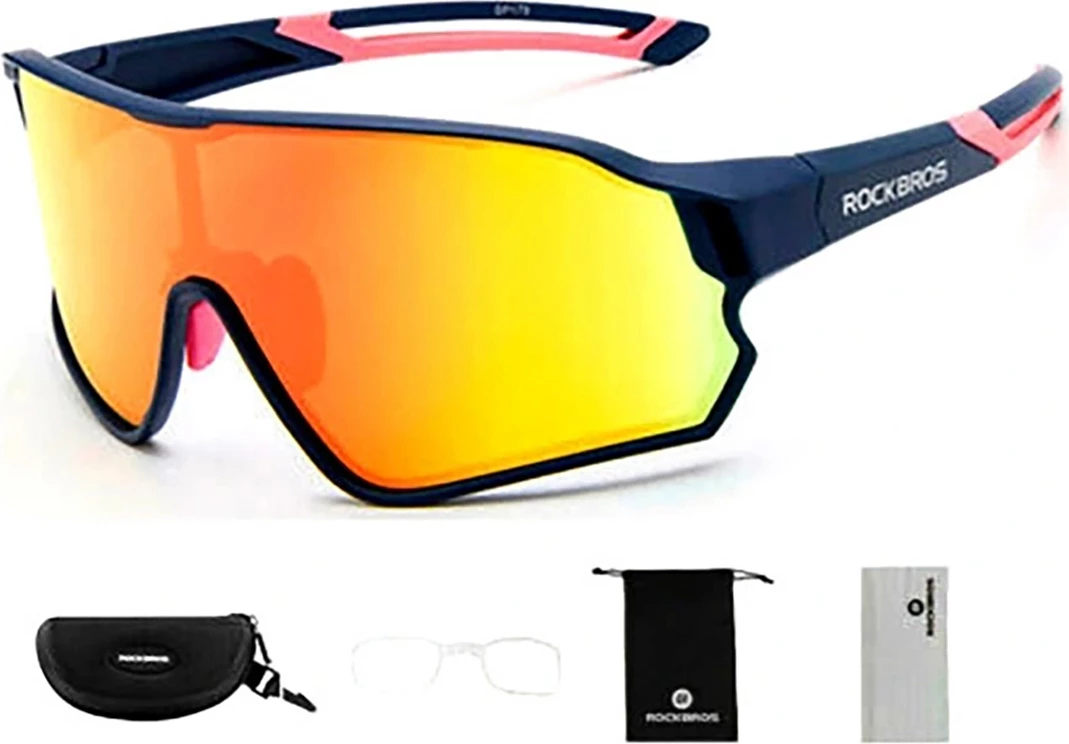 Syze sportive Rockbros 10134PL për çiklizëm, polarizuese, Blu