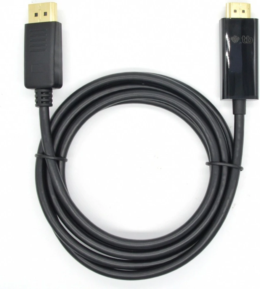 Kabllo DisplayPort - HDMI TB AKTBXVDMHMDP18B, 1.8m, e zezë