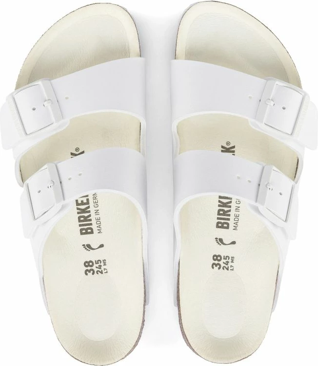 Flip-flops Birkenstock për femra dhe meshkuj, të bardha