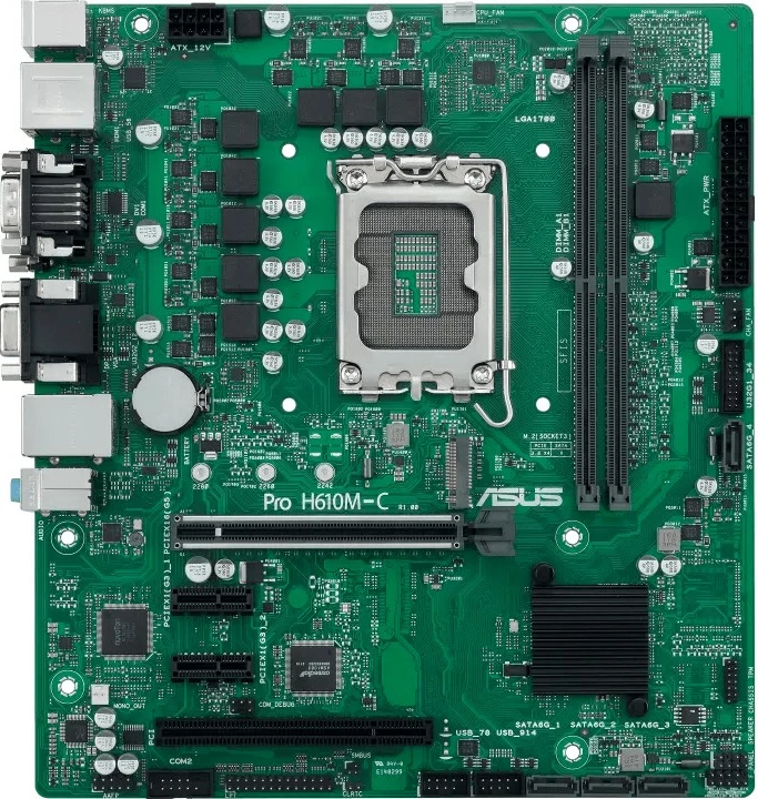 Pllakë amë ASUS Pro H610M-C-CSM, Intel, LGA 1700, DDR5, 64 GB, micro ATX