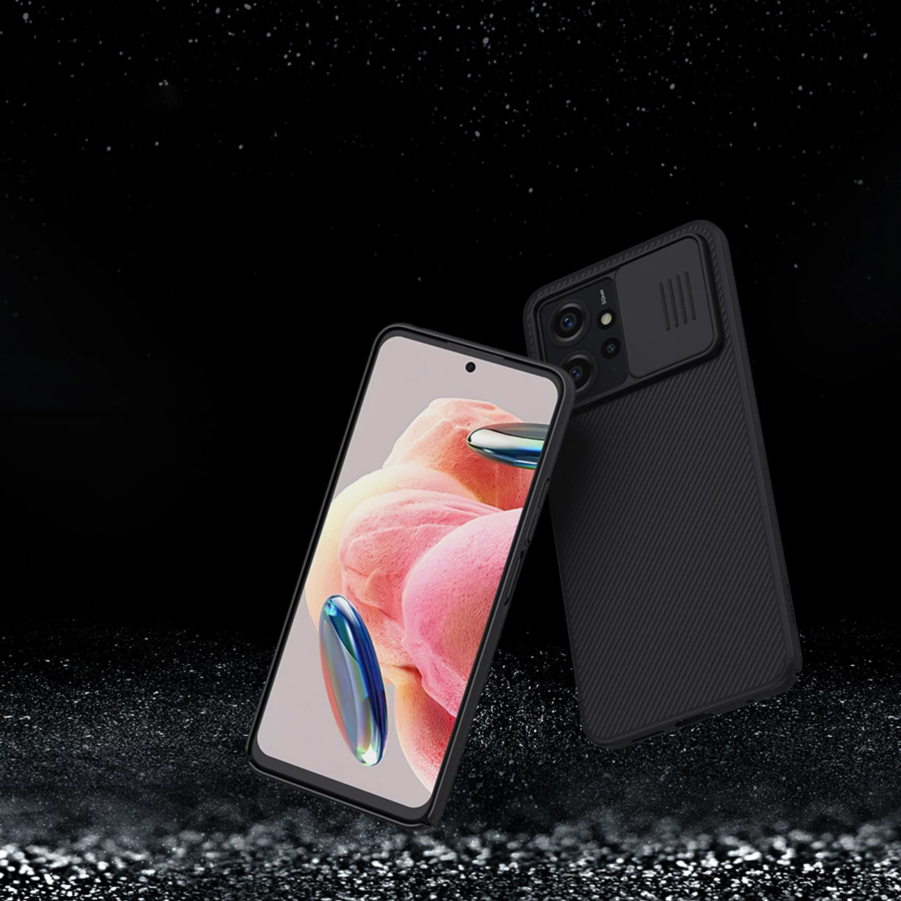 Mbështjellës Nillkin CamShield Case për Xiaomi Redmi Note 12, i zi