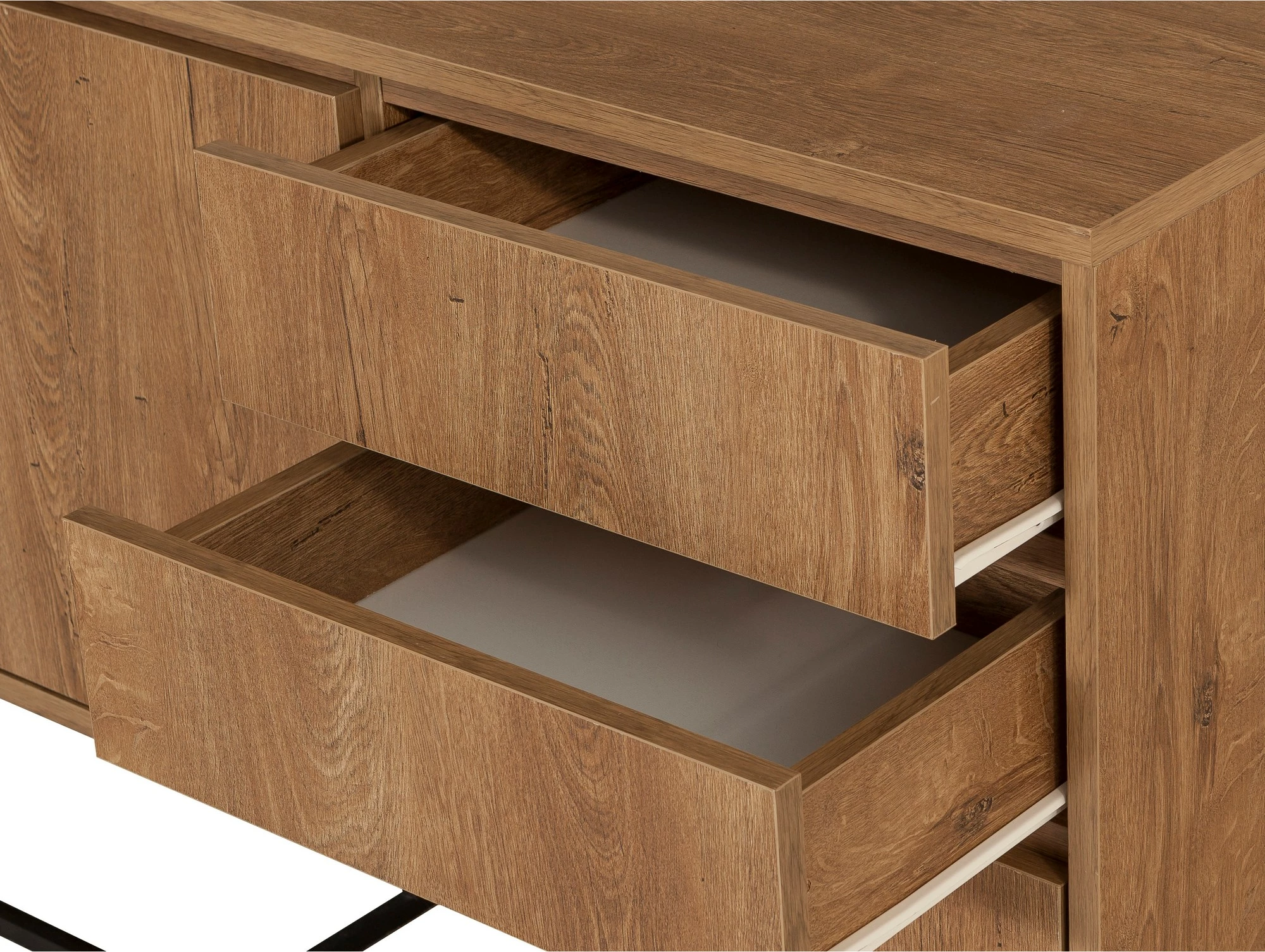 Set mobiljesh për dhomë dite Skye Decor, Laxus Takım 2, ngjyrë arrë dhe e zezë