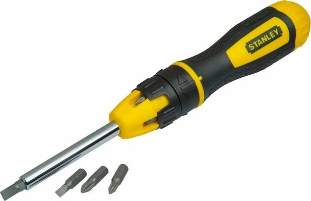 Kaçavidë me kriket Stanley Multi-Bit 68-010, 10 bita 1/4", verdhë/zezë, set