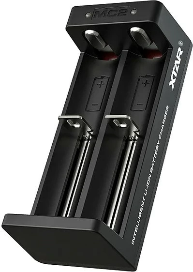 Karikues baterish XTAR MC2C, Li-ion 18650, 2 vende, USB-C, Zi