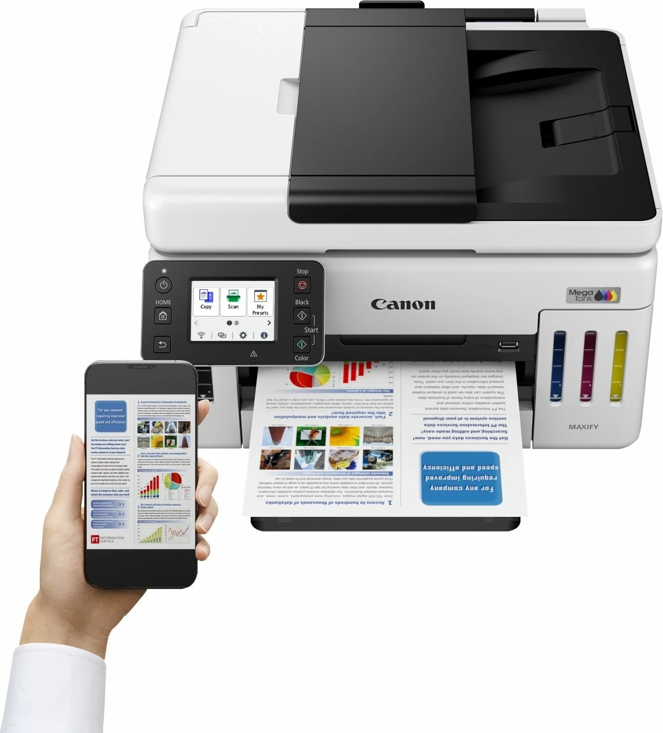 Printer Canon MAXIFY GX6140, inkjet, multifunksional, i bardhë