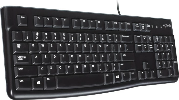 Tastierë Logitech K120, USB, full-size, profil i ulët, e zezë