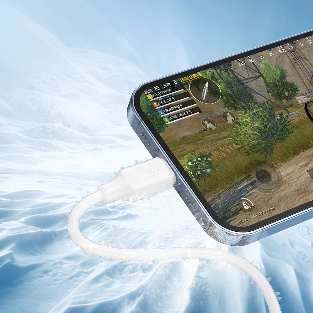 Kabllo USB-A në Lightning Joyroom Long-Lasting Series A9 S-UL012A9 1m 2.4A 20W 480Mbps e bardhë