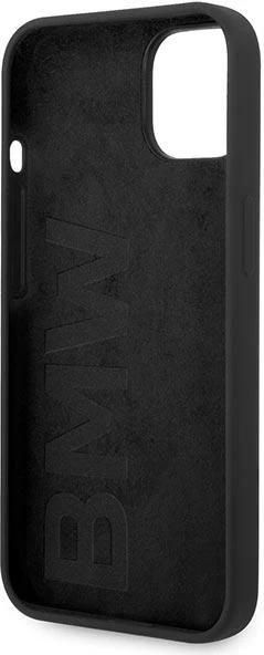 Mbështjellës BMW BMHCP14SSILBK për iPhone 14, 6.1", silikon, i zi