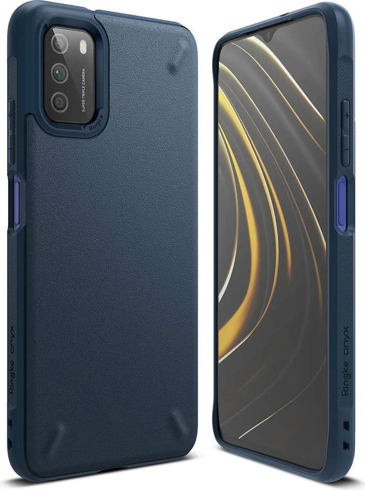 Mbështjellës Ringke Onyx për Xiaomi Poco M3, TPU, Blu
