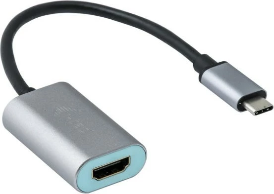 Adapter USB-C në HDMI I-Tec, 4K/60Hz, 0.15m, metalik, gri/turkeze