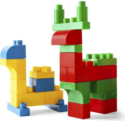 Set blloqesh ndërtimi Wader Kids Blocks, 50 elemente, shumëngjyrëshe