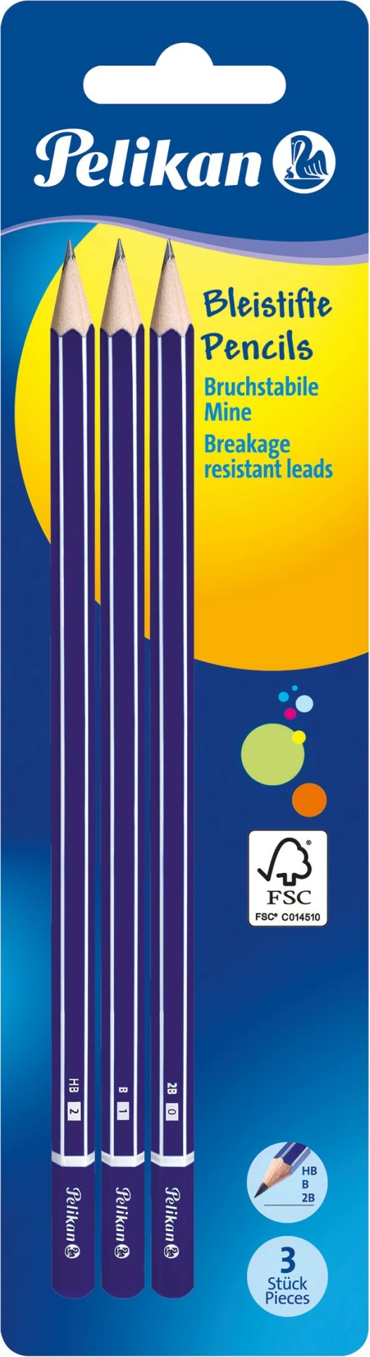 Set lapsa Pelikan 807418, 3 copë, vjollcë, gjashtëkëndor