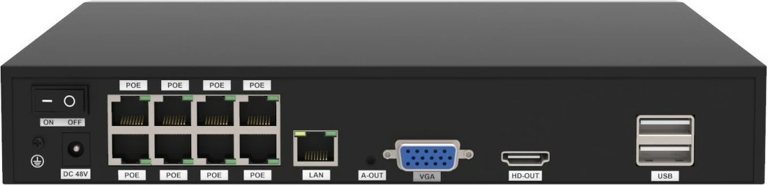 Set kamerash sigurie Foscam FN9108E-T4-2T, 4 kamera, recorder, 2TB, e zezë