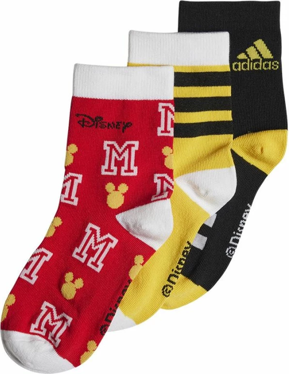 Çorape për fëmijë Adidas X Disney Mickey Mouse, 3 palë [Madhësia: 31-33]