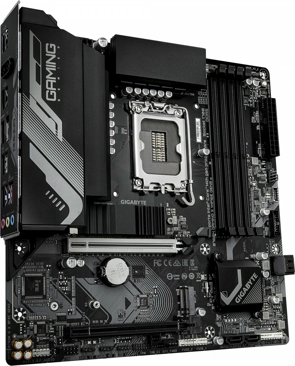 Pllakë amë, Gigabyte, B760M Gaming X WiFi 6E GEN5, Intel B760, LGA1700, 4x DDR5, PCIe 5.0, mATX