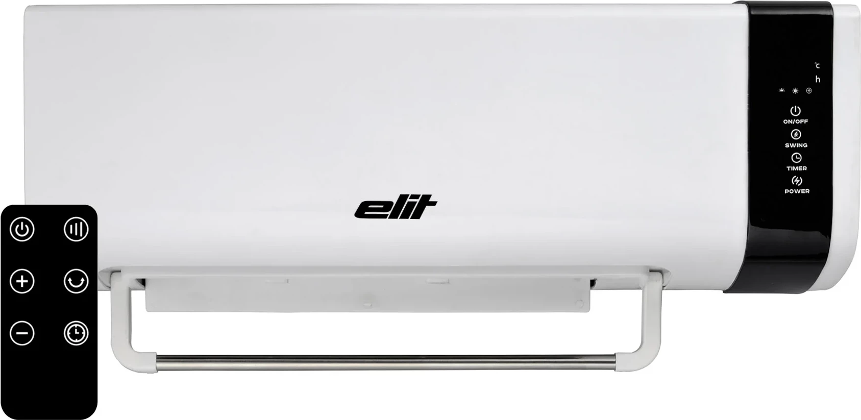 Ngrohës muri banjo, Elit PTC-21, 2000W, 2 nivele 1000/2000W, IPX2, timer 12h, me telekomandë, i bardhë