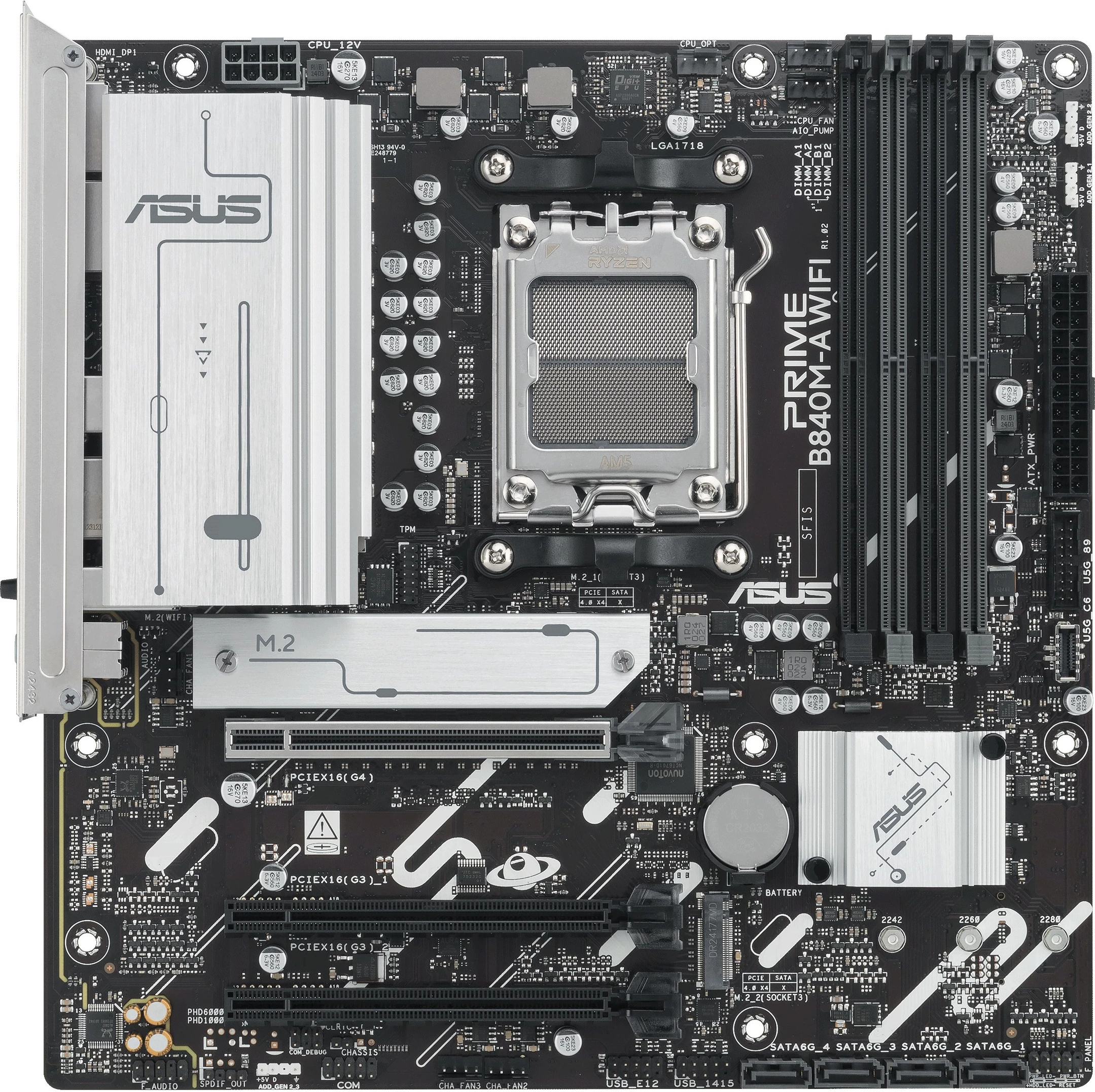 Pllakë amë ASUS Prime B840M-A WIFI, micro ATX, Bluetooth 5.3