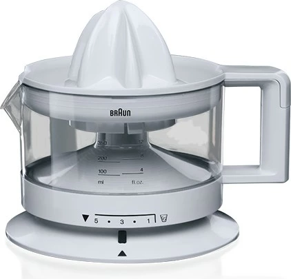 Shtrydhëse agrumesh Braun TributeCollection CJ 3000, 0.35L, 20W, e bardhë/transparente