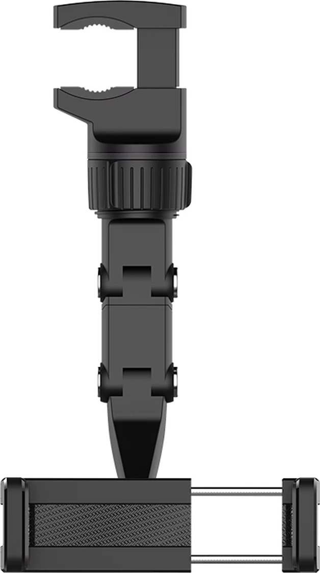 Mbajtës i rregullueshëm për celular Hurtel për pasqyrë të makinës, i zi