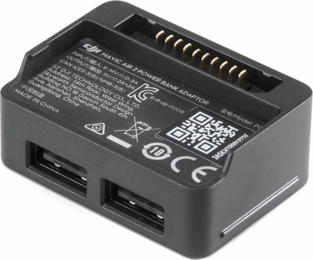Adaptor baterie në power bank DJI Mavic Air 2, 2x USB-A 5V/2A, i zi